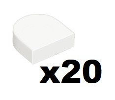 LEGO 24246 Tile 1x1 MOD Biały 20 szt. NOWY