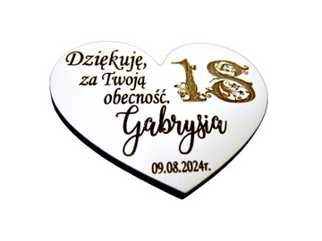 Подарок-спасибо на 18 лет на магните Бесплатная сумка