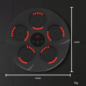 TRENAŻER DO BOKSU MUZYCZNA MASZYNA BOKSERSKA TRENINGOWA BLUETOOTH 9 BIEGÓW