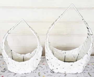 Корзина ротана сильные белые подарочные корзины 38 см с