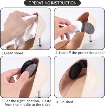 Подпяточники для слишком большой обуви. Вставки для каблука для женщин. Противоскользящий каблук.