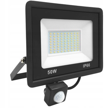 HALOGEN LED 50W NAŚWIETLACZ LAMPA Z CZUJNIK RUCHU