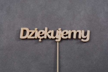 Wycinanka: napis DZIĘKUJEMY pik