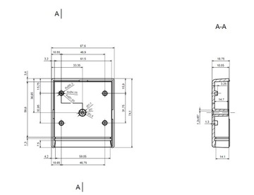 Z-60 Пластиковый корпус 74х68х36мм ABS Z60