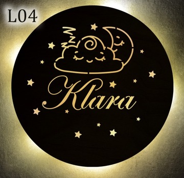 Светодиодный ночник с именем ребенка, дерево, 30 см.