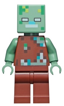 LEGO min088 Minecraft Drowned Zombie NOWA