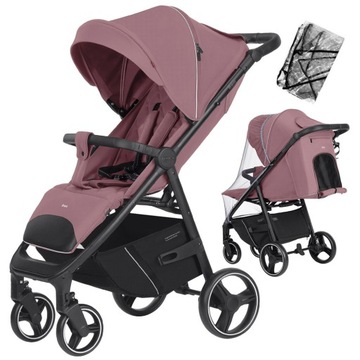 Wózek spacerowy do 22kg wysokie oparcie Carrello bravo 2024 różowy + folia