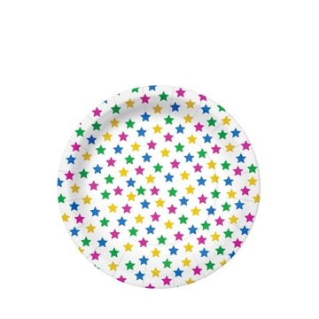 TALERZYKI PAPIEROWE OKRĄGŁE 18 CM STARS 10 SZT.