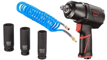 Zestaw klucz udarowy NC-4255QH M7 z nasadkami + przewód Rectus