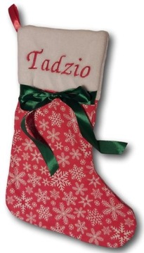 Skarpeta na święta dekoracyjna na kominek imię