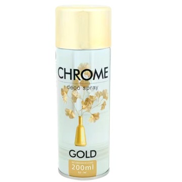 Farba w sprayu Złota chrome 200ml Złota Farba w Spreju Farba Dekoracyjna