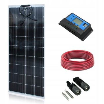 Zestw komplet solarny Panel słoneczny elastyczny flex 100 Kamper Łódź Jacht