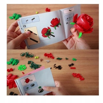 ПОДАРОЧНЫЙ НАБОР LEGO ДЛЯ ДЕВОЧКИ украшение СЕРДЦЕ И РОЗЫ БУКЕТ ЦВЕТЫ XL