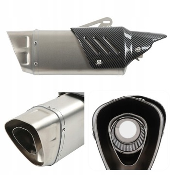 51 мм/2 дюйма волокно в стиле выхлопной трубы мотоцикла