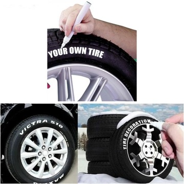 MARKER PISAK MAZAK WODOODPORNY OLEJOWY PERMANENTNY DO DEKORACJI OPON 2szt