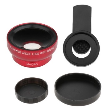 Mobile Phone Camera Lens, 2 in 1 Wide Angle &