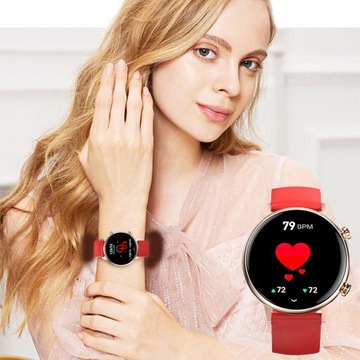 SMARTWATCH DAMSKI ROZMOWY MENU PL RÓŻOWE ZŁOTO