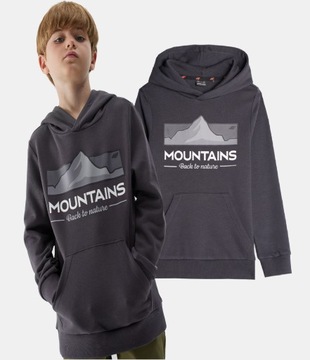 4F BLUZA CHŁOPIĘCA DRESOWA SPORTOWA Z KAPTUREM DZIECIĘCA