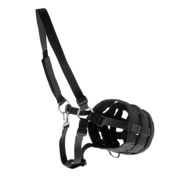 Намордник конский сверхпрочный, черный, большой.