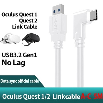 USB3.2 Gen1, 5 Гбит/с, кабель USB C, прочный ПВХ, USB A — USB CA — C, 5 м, белый