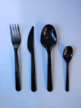 Столовые приборы многоразового использования, нож пластиковый, ЧЕРНЫЙ, 50 шт.