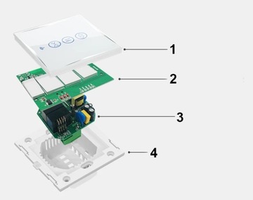 WIFI TUYA РОЛЕТНЫЕ ЖАЛЮЗИ И ЖАЛЮЗИ ПЕРЕКЛЮЧАТЕЛЬ БЕСПРОВОДНАЯ УМНАЯ СЕНСОРНАЯ СВЕТОДИОДНАЯ КНОПКА