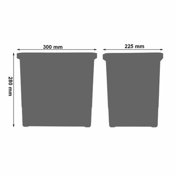 Сортировщик мусора SQUARE 60 с плавным закрыванием 2х15л 3х7л