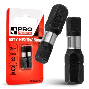 KOŃCÓWKI UDAROWE BIT UDAROWY BITY DO WKRĘTARKI MOCNE HEX5 25 MM