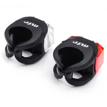 Комплект черных велосипедных фонарей Meteor Flex