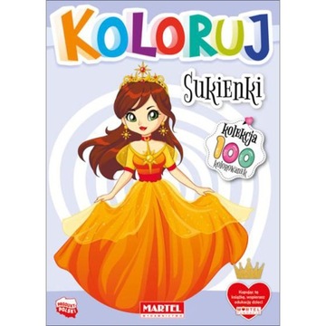 668057 MARTEL KOLOROWANKA KOLORUJ SUKIENKI