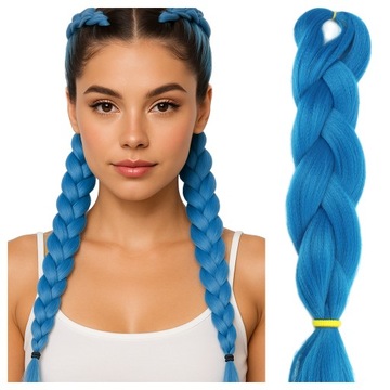 Włosy SYNTETYCZNE do warkoczyków KOLOROWE warkoczyki DOCZEPIANE WŁOSY pasma