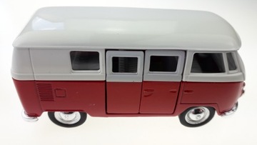WELLY 1963 VW VOLKSWAGEN T1 АВТОБУС БЕЛЫЙ И СИНИЙ 1:34 НОВЫЙ МЕТАЛЛИЧЕСКИЙ ОГУРЕЦ