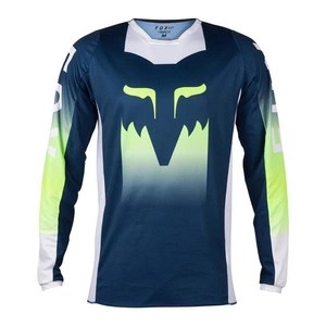 Bluza cross FOX 180 FLORA DARK INDIGO niebieski biały żółty fluo GRATISY