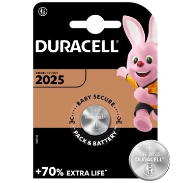 Bateria CR2025 Duracell 5003LC litowa 20x2,5mm 3V