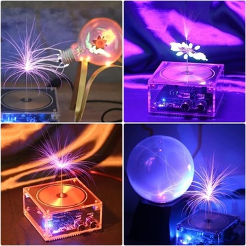 Bluetooth Tesla Coil Music Głośnik Plazmowy Touchable Naukowe Eksperymenty