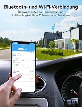 TERMO-HIGROMETR WIFI Z FUNKCJĄ POWIADOMIEŃ TERMOMETR GOVEE DOMOWY