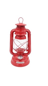 LAMPA NAFTOWA Z UCHEM 28 CM CZERWONA