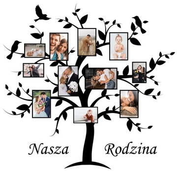 Naklejka na ścianę DRZEWO GENEALOGICZNE zdjęcia