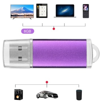 USB-накопитель в прозрачном корпусе фиолетовый портативная память 8 ГБ