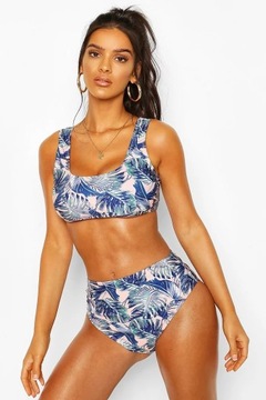 7763 BOOHOO KLASYCZNY WZORZYSTY KOMPLET BIKINI 3XL