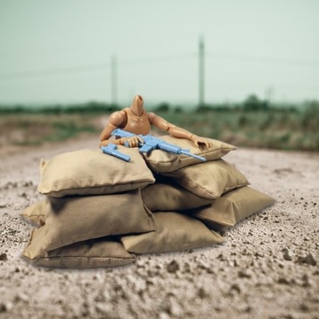 10 шт. 1/6 модель мешка с песком для 12-дюймовых фигурок, миниатюрные аксессуары для сцен