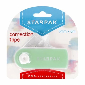 KOREKTOR W TAŚMIE TAŚMOWY TAŚMA 5mmx6m Z OSŁONKĄ PASTELOWY MIĘTOWY