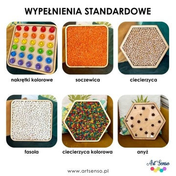 Ścieżka sensoryczna duża naturalna Montessori kwadrat integracja terapia