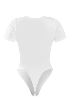 БЕЛЫЕ СТРИНГИ PRETTYLITTLETHING С КОРОТКИМ РУКАВОМ, размер 36 K054103