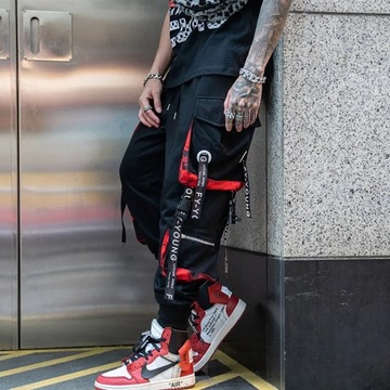 Y2k Pants Men's Harajuku Cargo Pants Hit Color Str