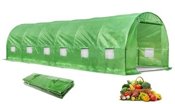 FOLIA NA TUNEL OGRODOWY FOLIOWY 3 x 6m 18 m² PLANDEKA ZAMIENNA zielona UV4