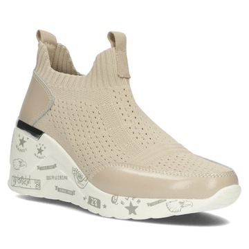 sneakersy Filippo DP3551/22 platforma półbuty Beż