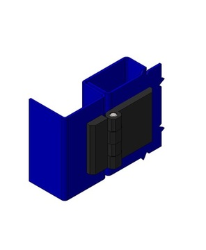 Zawias 50x63 M6 ZnAl czarny - ESERS