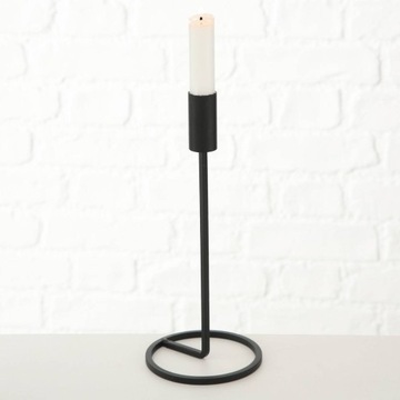 ПОДСВЕЧНИК МЕТАЛЛИЧЕСКИЙ, классический, прямой, черный x3