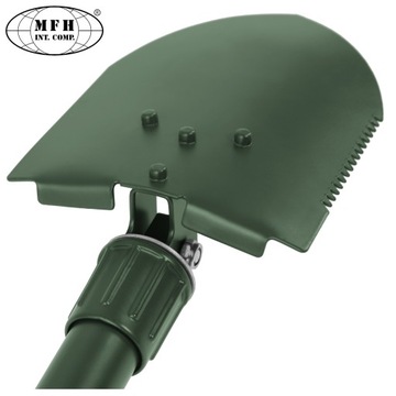 Складная военная лопата MFH Green OLIV Field Shovel с чехлом +Бесплатно
